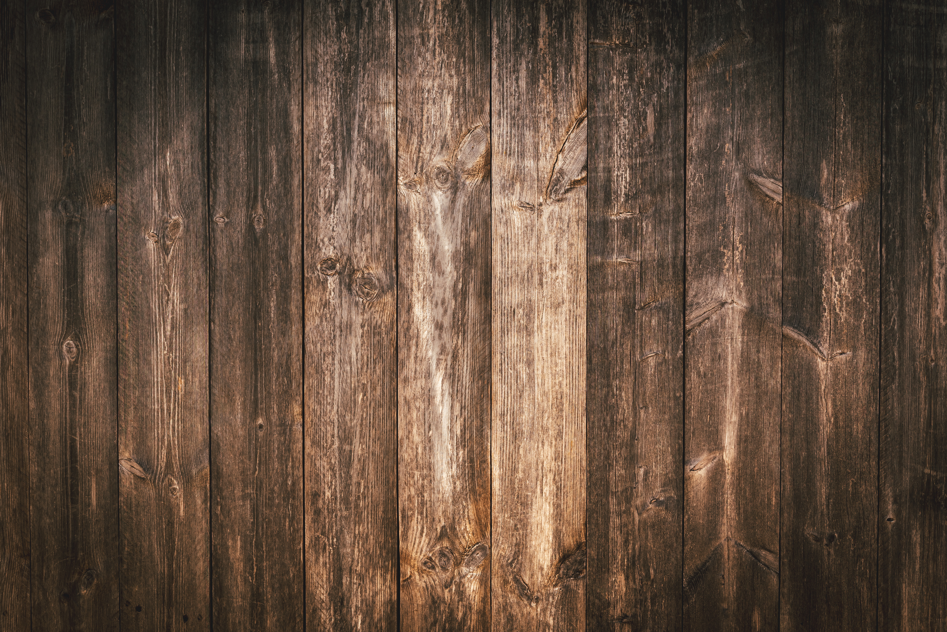 Vintage Old Wood Textured Background , Brown Spruce Wooden Surface , Grunge Texture